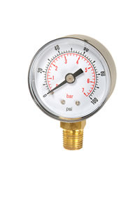 (001) 40mm,  50mm &  63mm Diameter Pneumatic Pressure Gauge